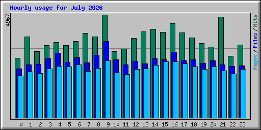 Hourly usage for July 2026